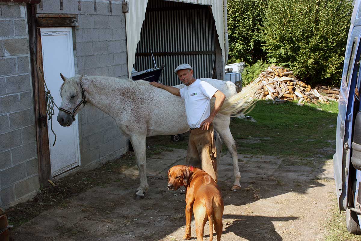 Hervé avec son chien